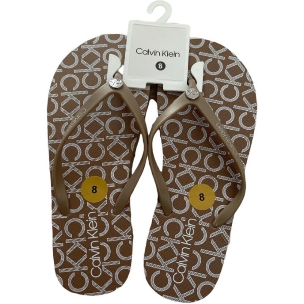 Calvin Klein Brown Flip Flops